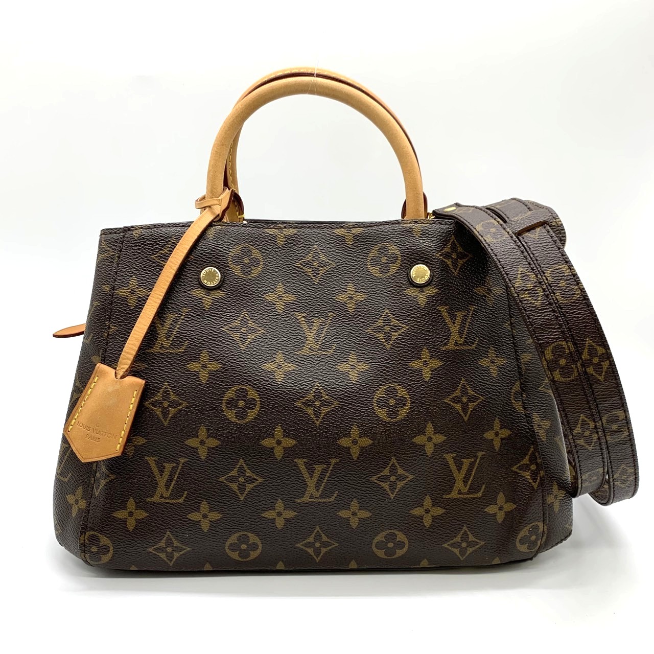 louisvuitton モンテニューMMモノグラムキャンバス トートバッグ ルイ·ヴィトン】メゾンのシグネチャー モノグラム·キャンバスの