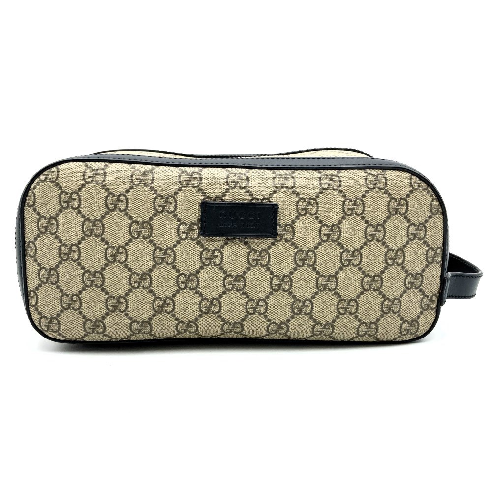 GUCCI グッチ  406395 クラッチペダル御徒面子 二番目御徒面子 GGスプリームキャンバス/なめし革  ベージュ メンズ【中古】