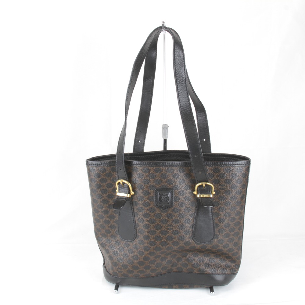 【お買い物マラソン限定5%OFF】クーポン対象 『USED』 CELINE セリーヌ ハンドバッグ PVC ブラック レディース【中古】 セール|Brand Shop Ring