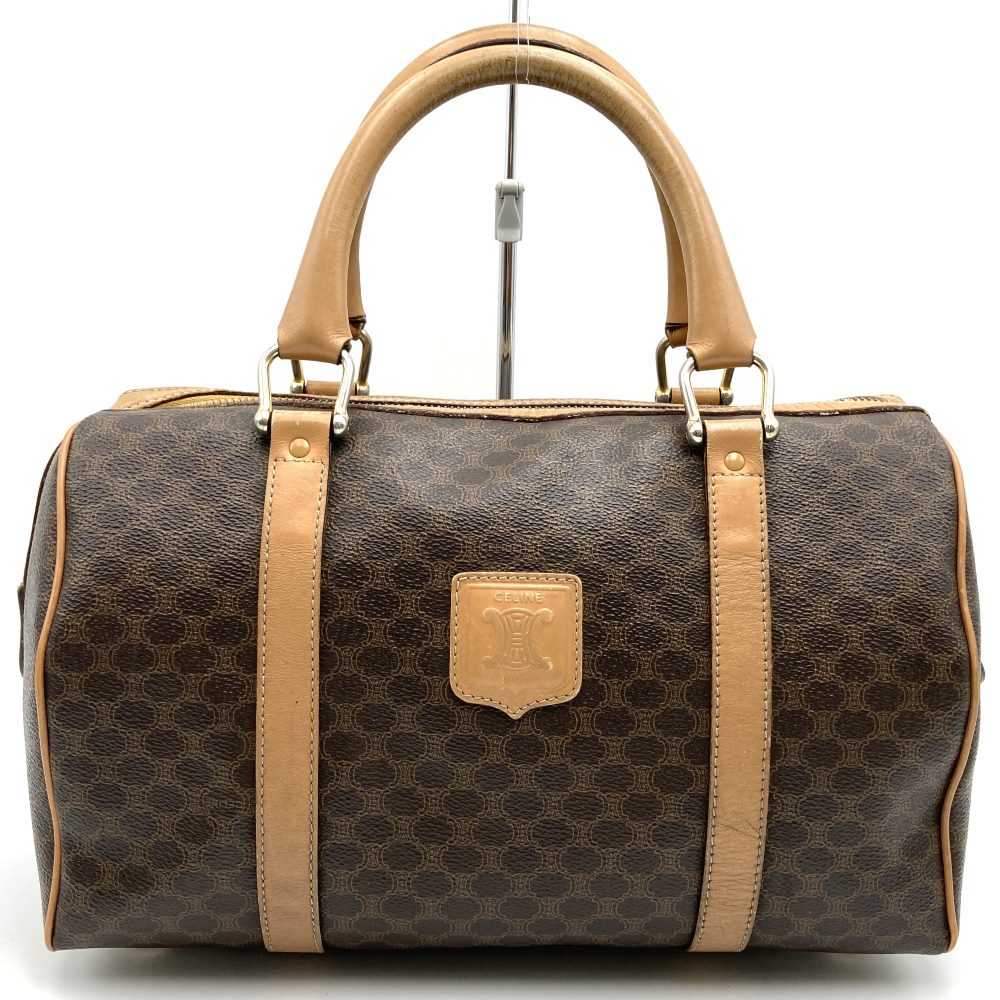 楽天市場】CELINE セリーヌ ボストンバッグ マカダム柄 デニム