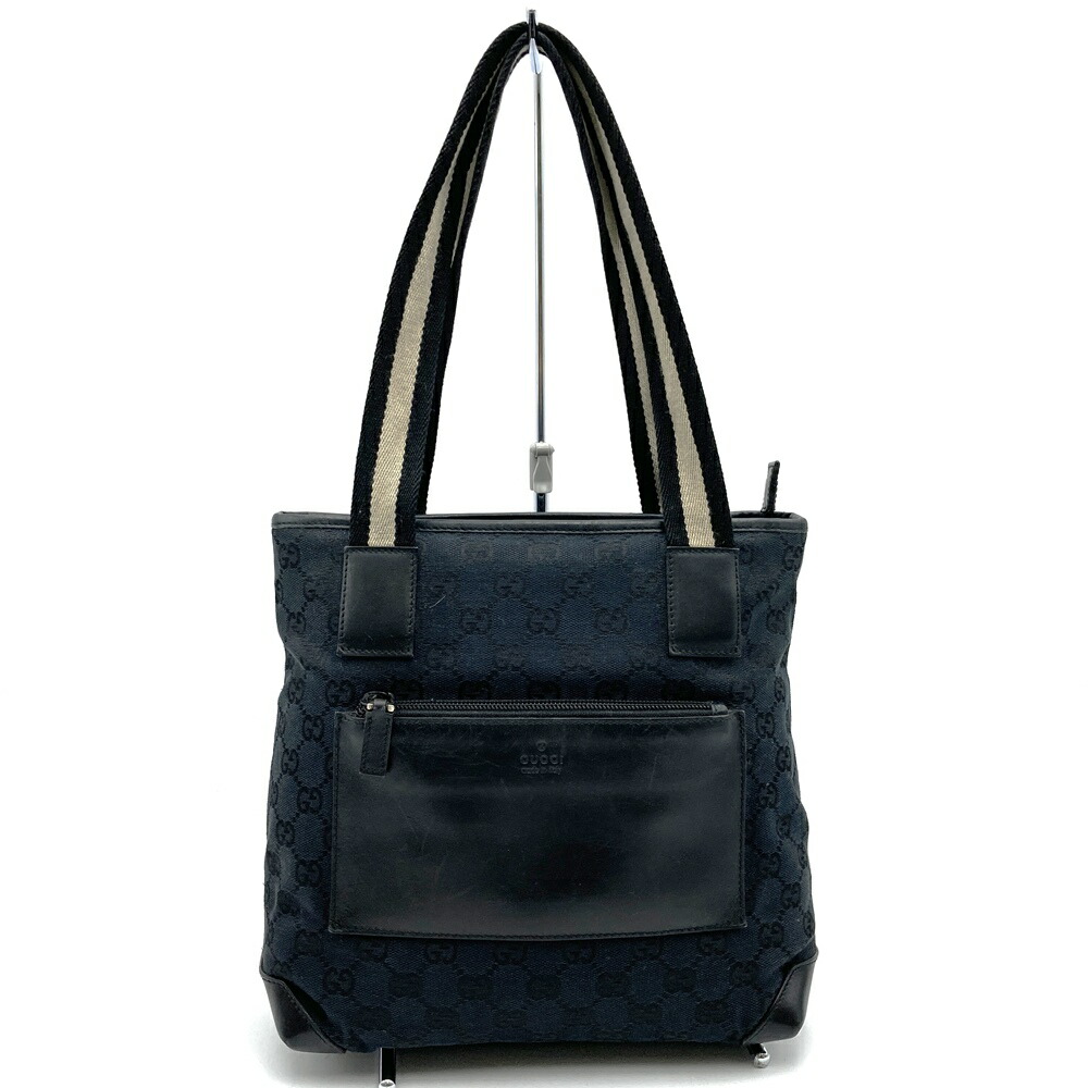 楽天市場】グッチ トートバッグ 419689 レザー ブラック メタルロゴ