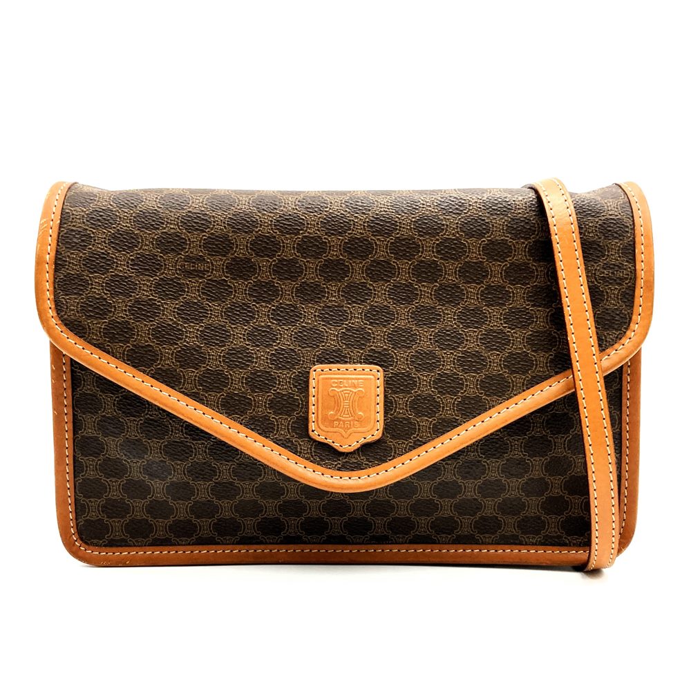 RU-4823　CELINE　マカダム柄ショルダー　PVC×レザー斜め掛けOK 楽天市場】【バッグ】CELINE セリーヌ マカダム柄 ショルダー