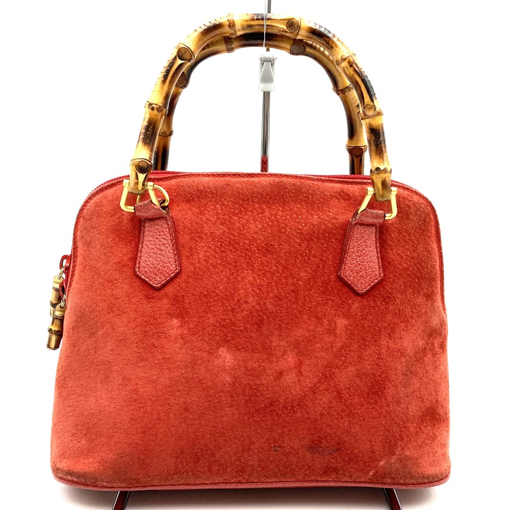 オールドグッチ バンブー レザー ミニ ハンドバッグ レッド GUCCI 極 美品 希少品 グッチ オールドグッチ ヴィンテージ