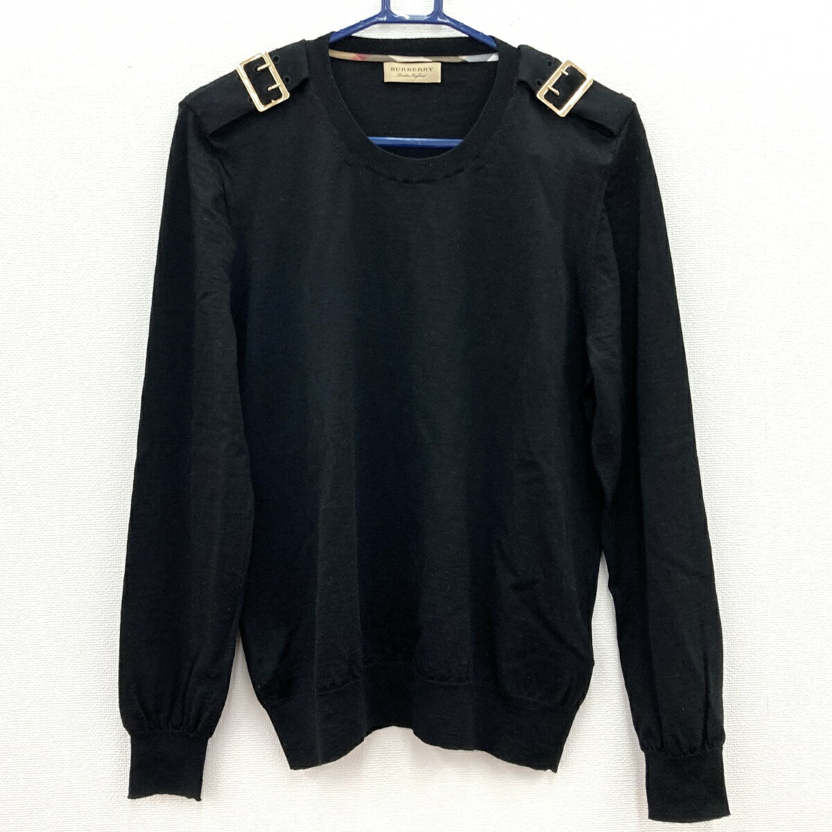 【激レア】BURBERRYバーバリー ヴィンテージビッグロゴコットントレーナーM バーバリー 背面ビッグロゴ スウェット M バックプリント 長袖T