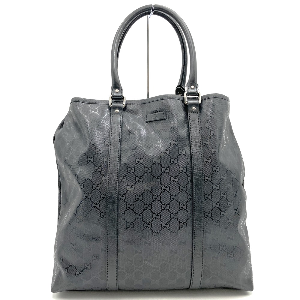 GUCCI グッチ 223668 大きめトートバッグ GGインプリメ 黒いこと 黒 メンズ レディース流行り物【中古】