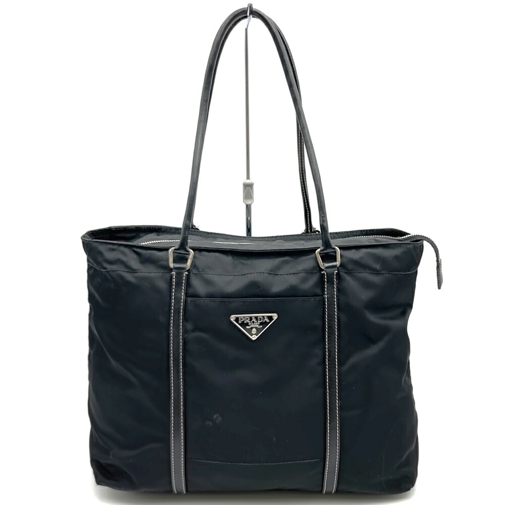 PRADA 黒 ナイロン トートバッグ PRADA プラダ トートバッグ ナイロン レザー 黒