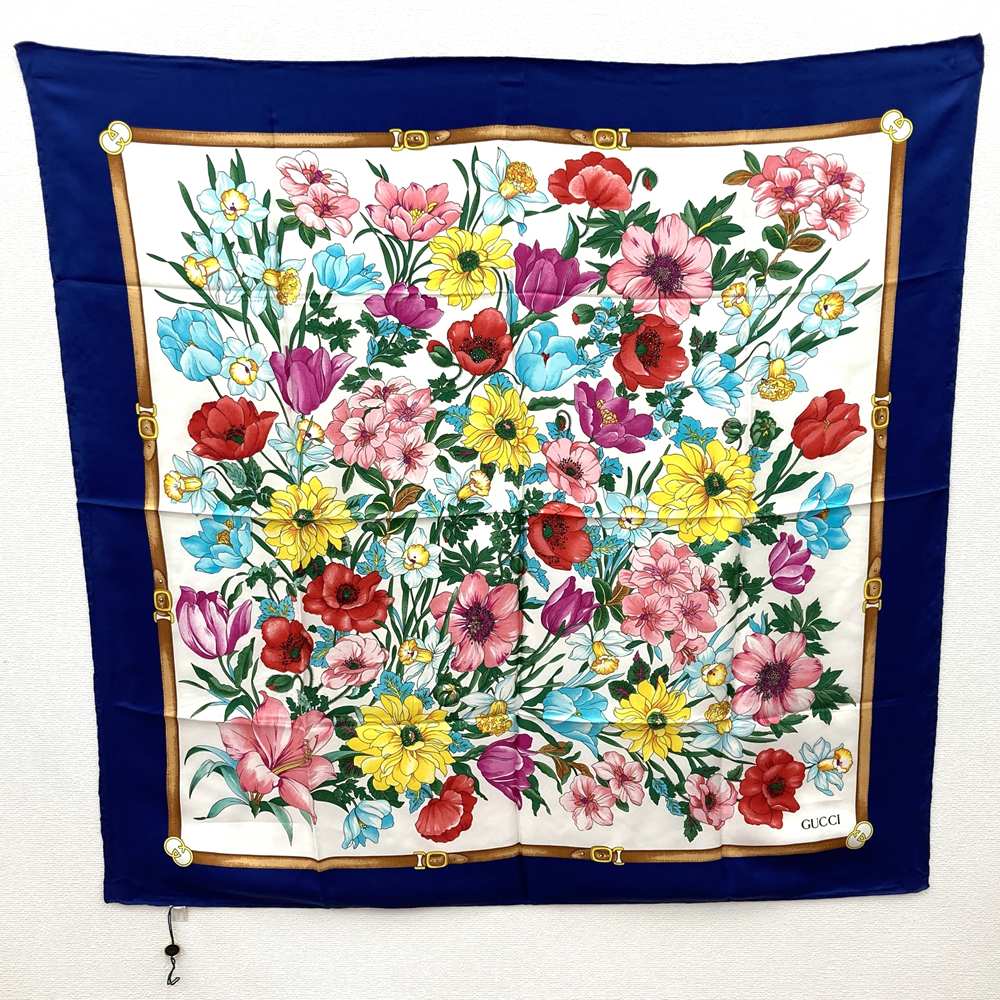 楽天市場】GUCCI グッチ シルク スカーフ 花柄 フラワー
