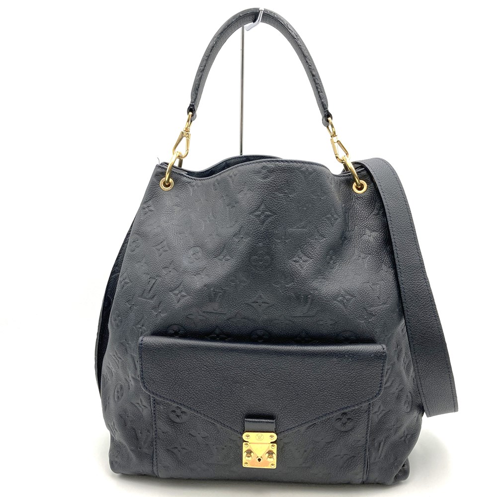 LOUIS VUITTON ルイ・ヴィトン M40808 アンプラントメティス ハンドバッグ ブラック モノグラムアンプラント USED【中古】