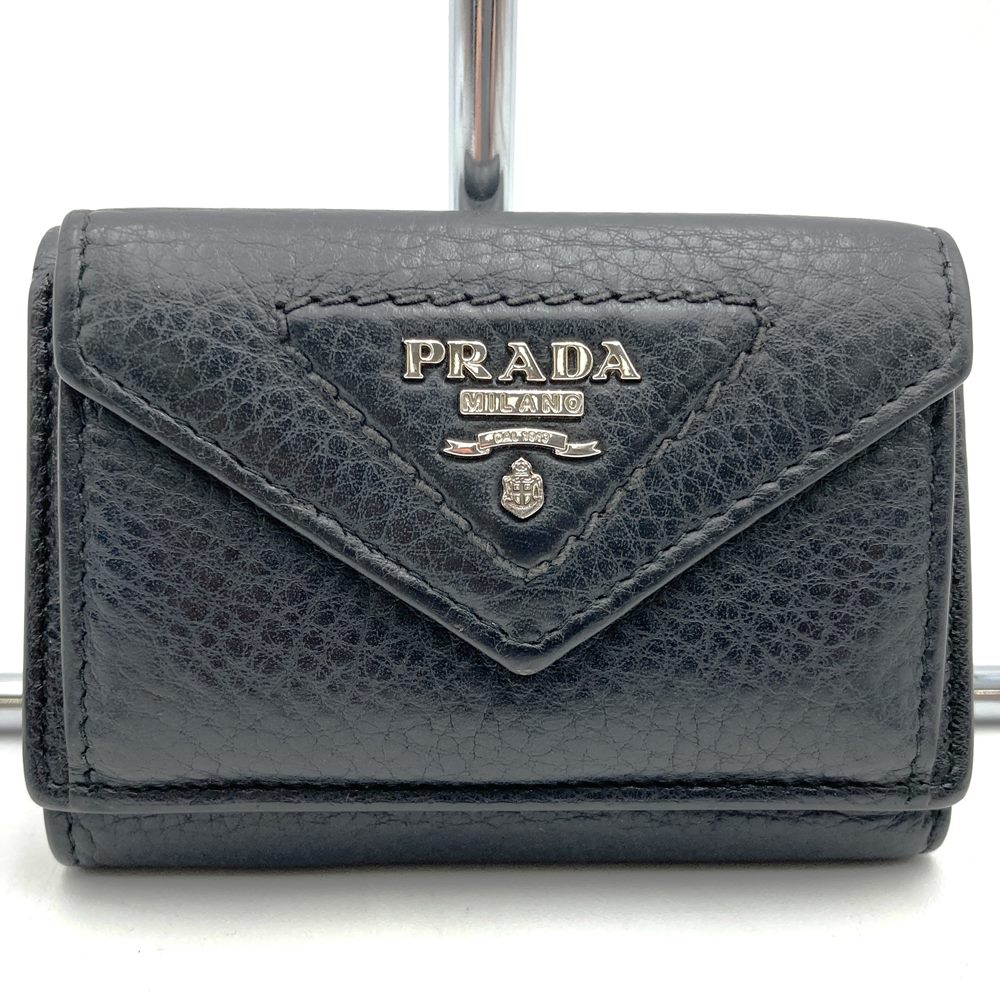 楽天市場】プラダ PRADA 三つ折り財布 M510A サフィアーノ レザー 黒