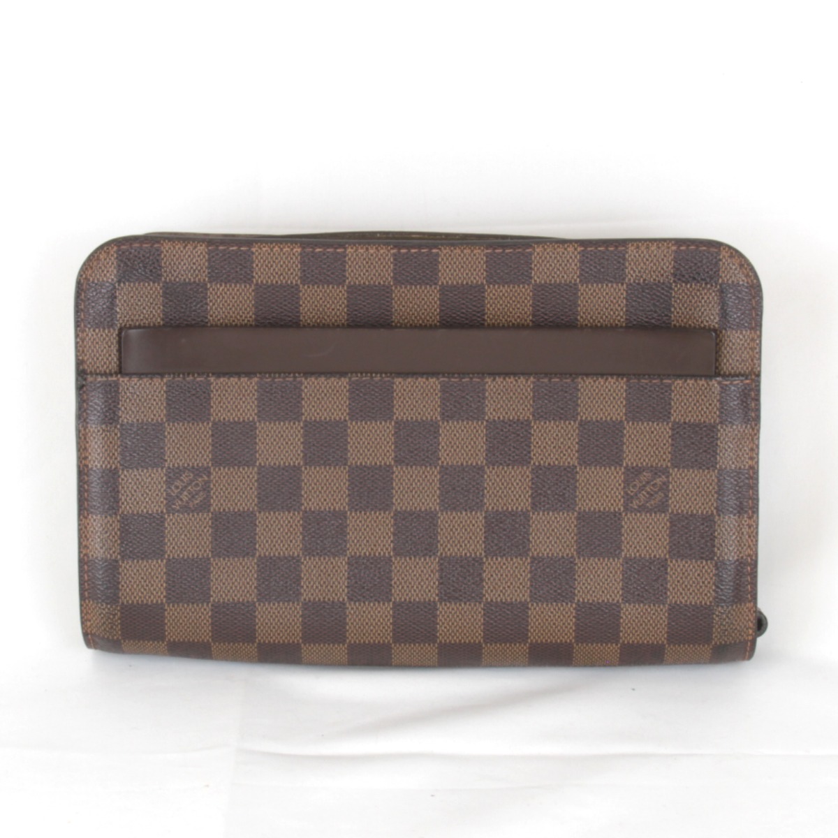 【10%OFF】＼マラソン限定／対象ブランド商品 割引クーポン 『USED』 LOUIS VUITTON ルイ・ヴィトン サンルイ N51993 クラッチバッグ ダミエキャンバス ブラウン レディース【中古】 39,487円