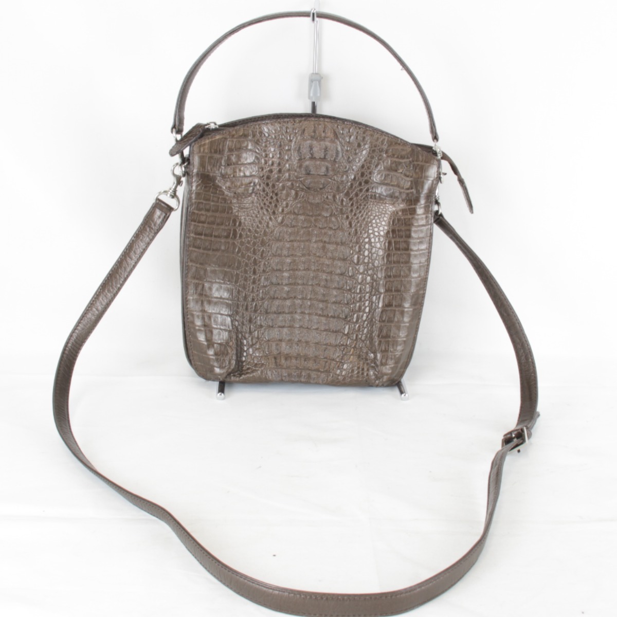楽天市場】革芸人 KAWAGEININ バッグ パープルxシルバー クロコダイル
