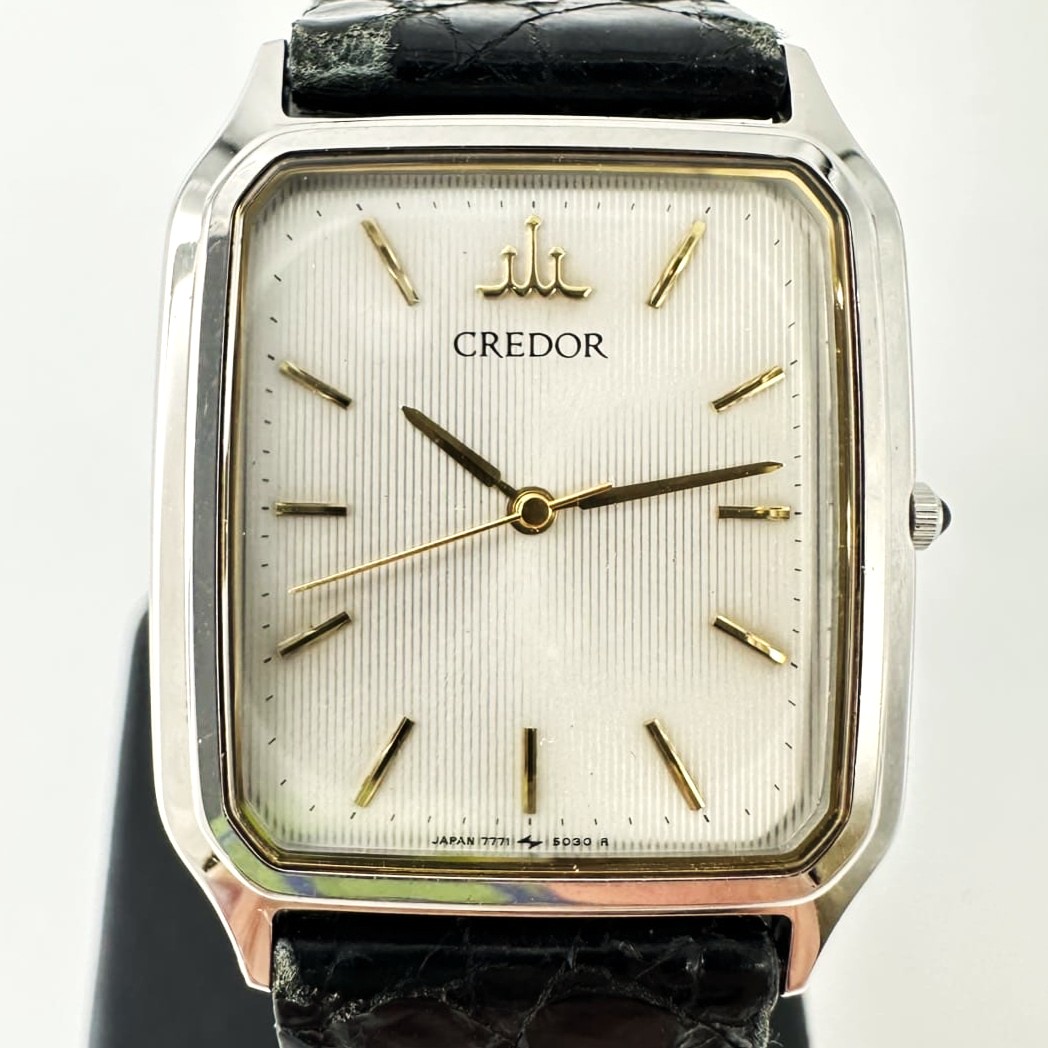 楽天市場】電池交換済 SEIKO セイコー クレドール 7771-6051 シルバー