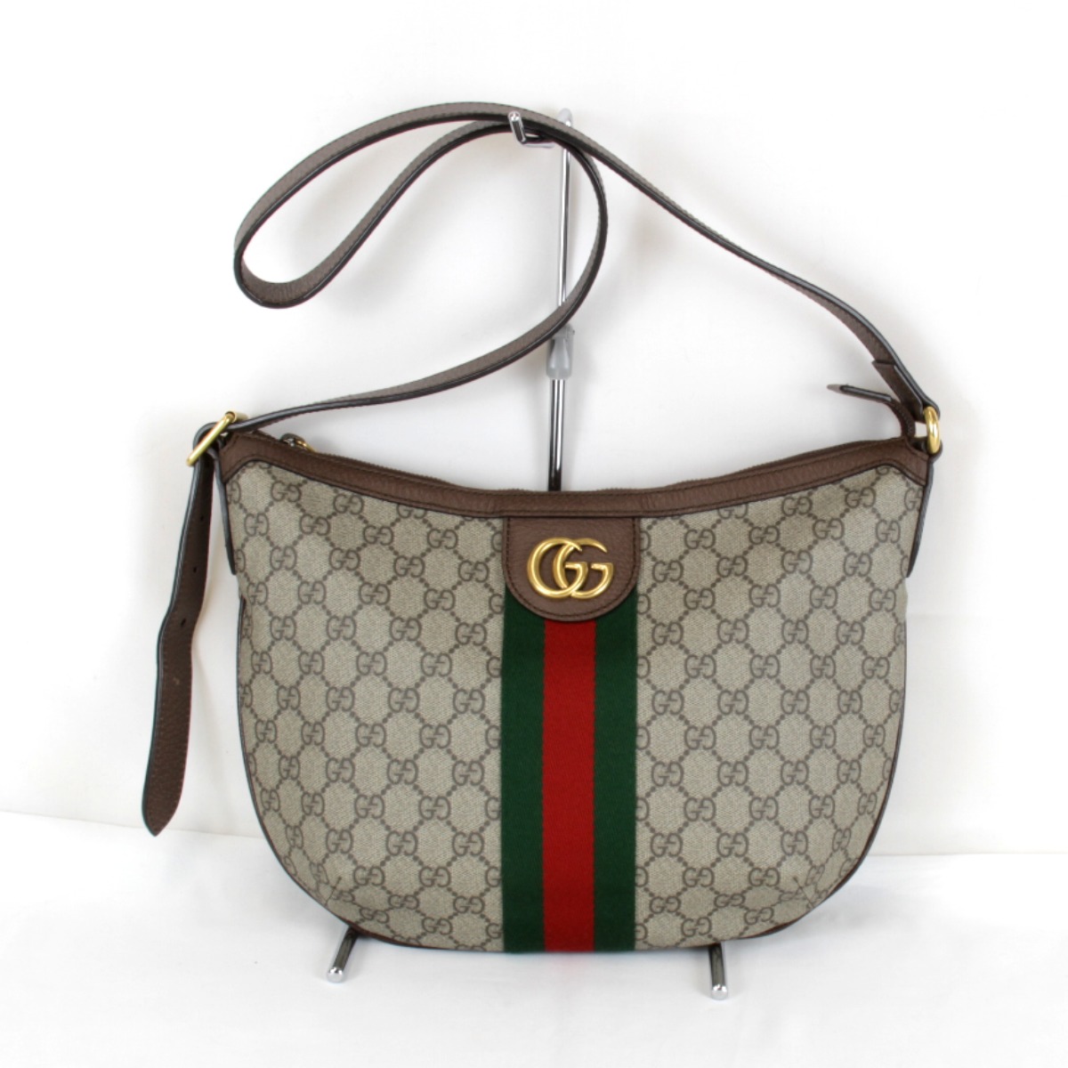 美品『USED』 GUCCI グッチ オフディア 598125 498879 ショルダーバッグ GGスプリームキャンバス ブラウン レディース【中古】