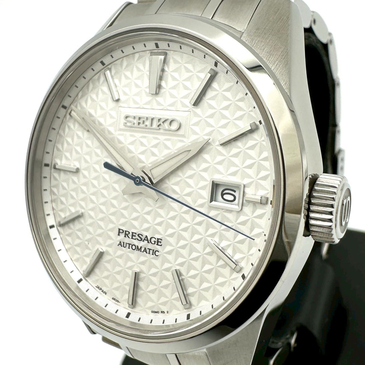 美品 SEIKO セイコー 腕時計 プレサージュ デイト SARX075 白練 自動巻 SS ホワイト メンズ ブランド USED【中古】