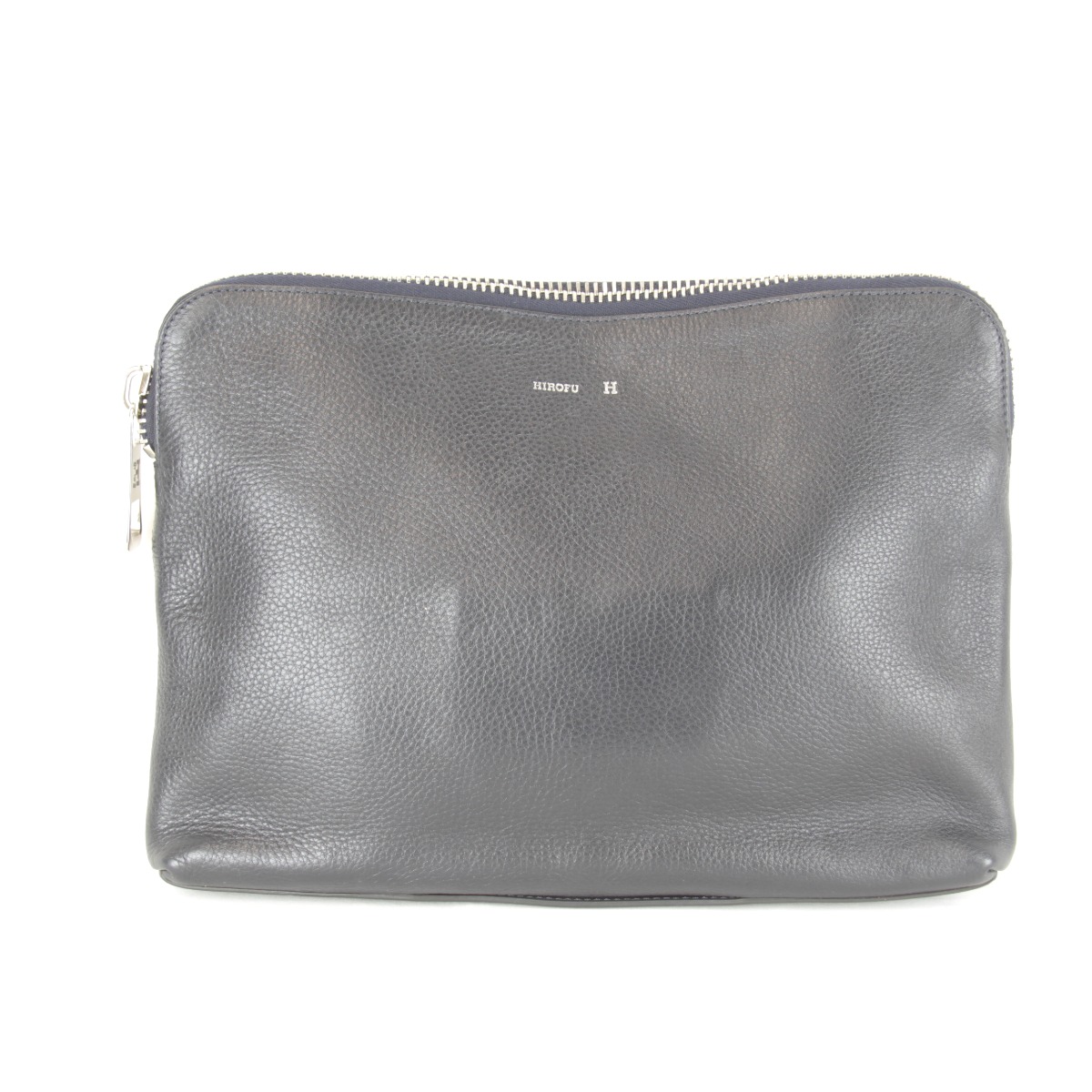 『USED』 HIROFU ヒロフ ランポ クラッチバッグ レザー ネイビー メンズ【中古】