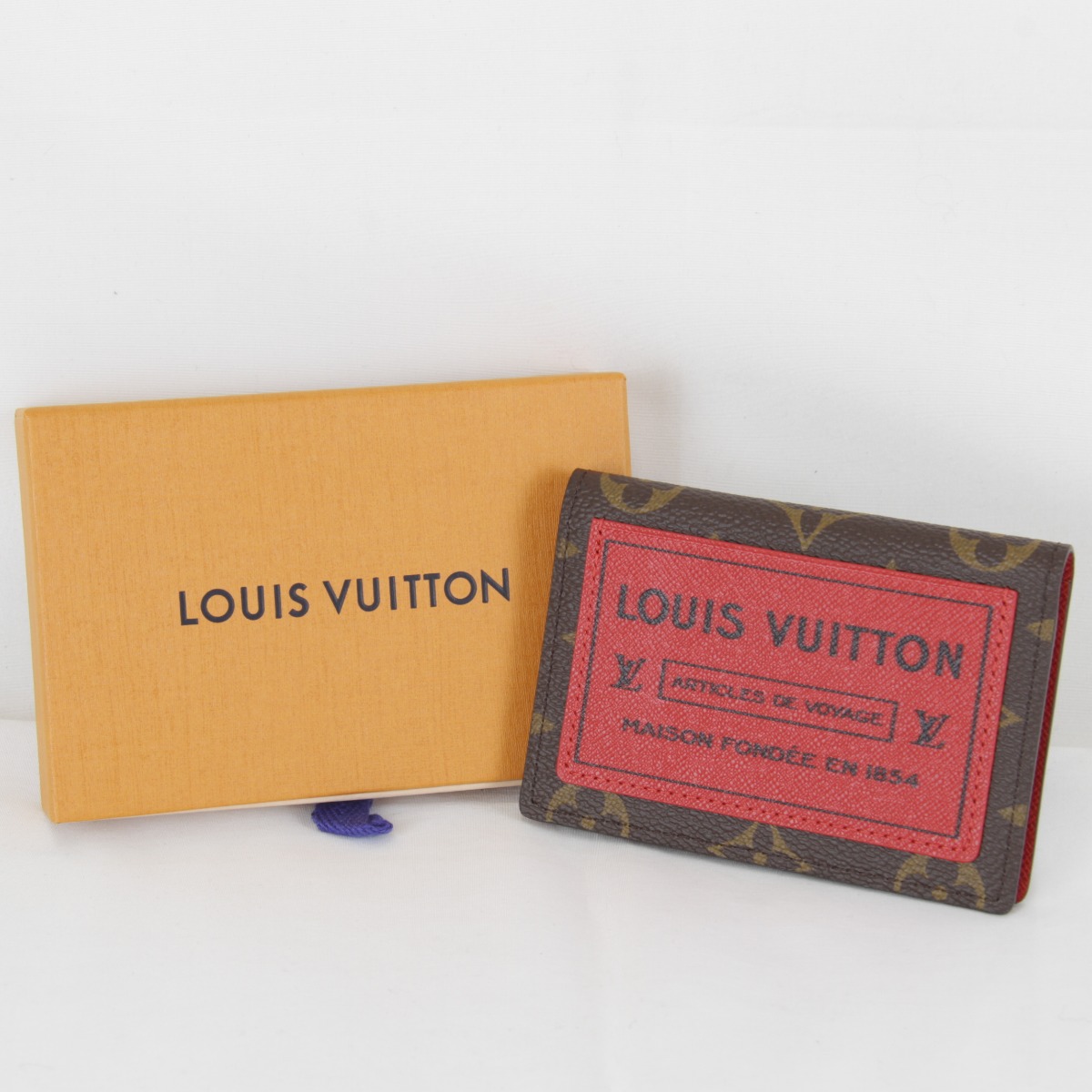 【必要経費繰りかえる】超美品『USED』 LOUIS VUITTON ルイ・ヴィトン オーガナイザー・ドゥ ポッシュ M25835 歌留多入れもの モノグラム帆布 モノグラム×赤いこと レディース【中古】