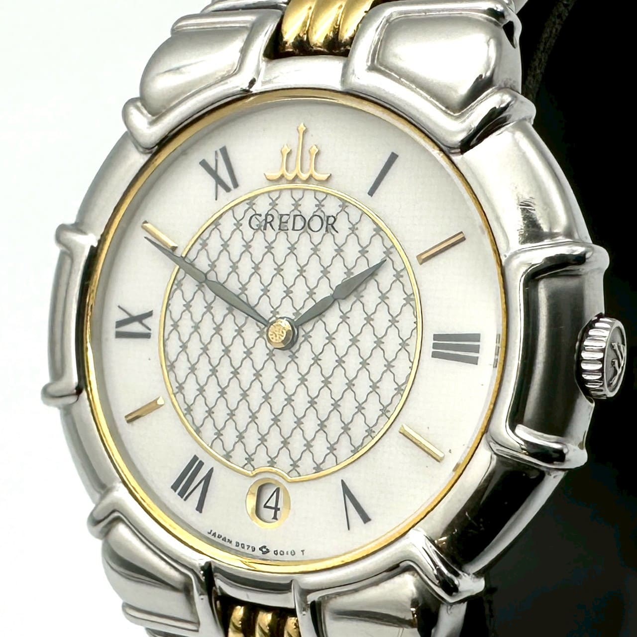SEIKO セイコー ウオッチ クレドール エントラータ 9579-6000 水晶 SS 白いこと ゴールド メンズ USED ブランド名【中古】 メンズ腕時計-腕時計