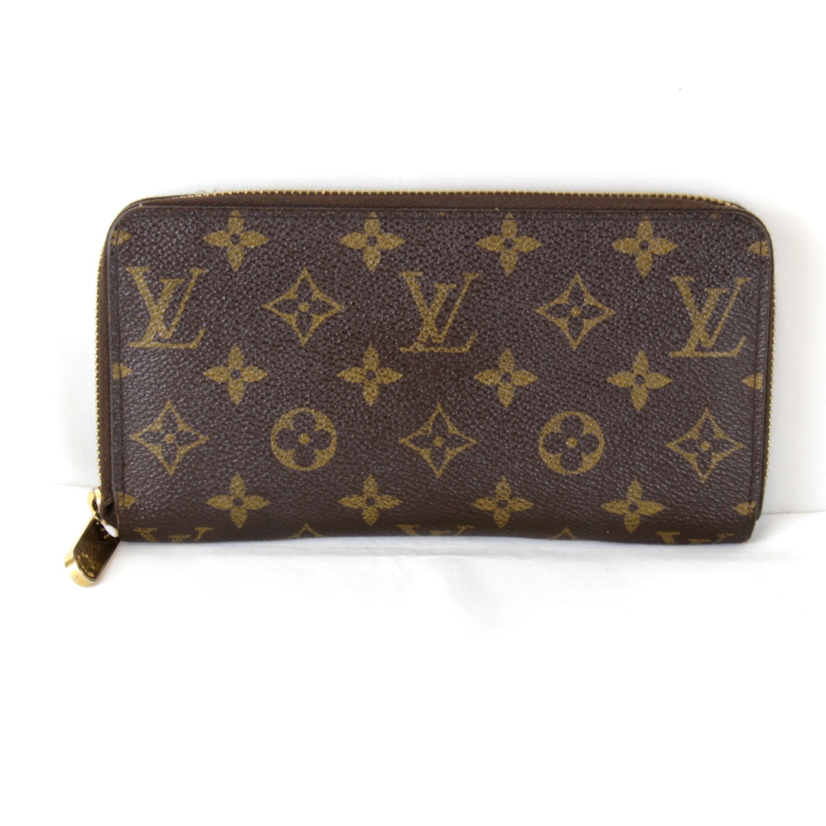 美品『USED』 LOUIS VUITTON ルイ・ヴィトン ジッピーウォレット M42616 紙入れ モノグラム帆布 赤銅色 レディース【中古】