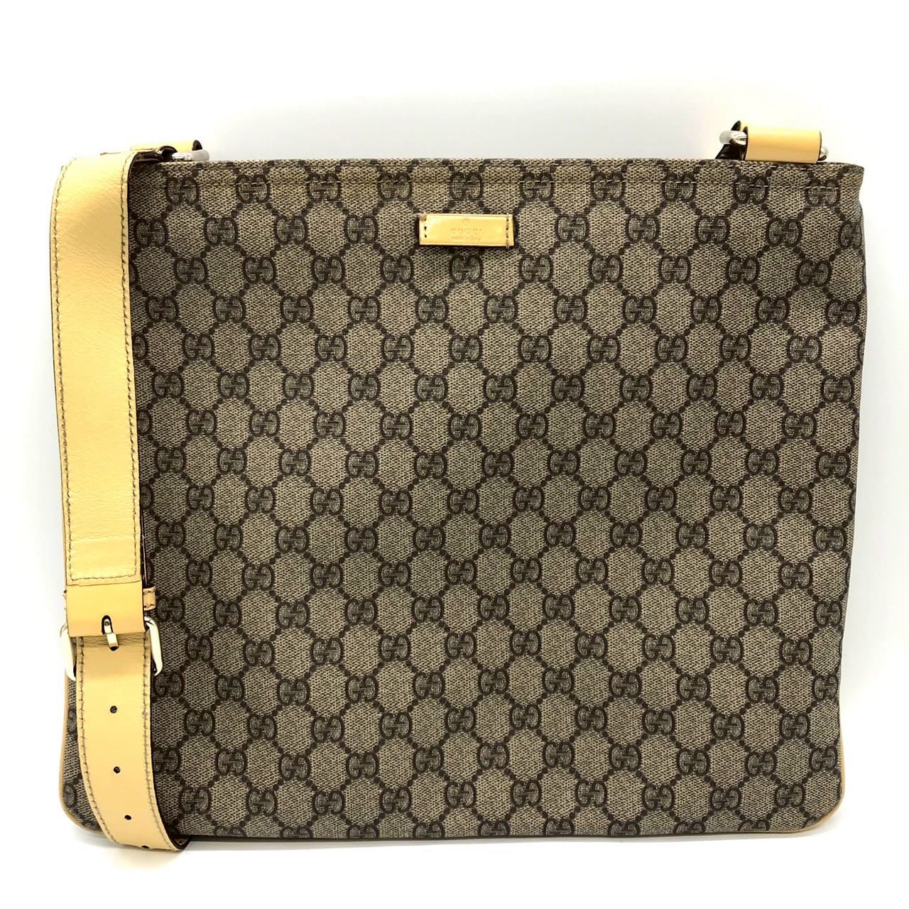 GUCCI グッチ 201446 GGスプリーム ショルダーバッグ イエロー レディース【中古】