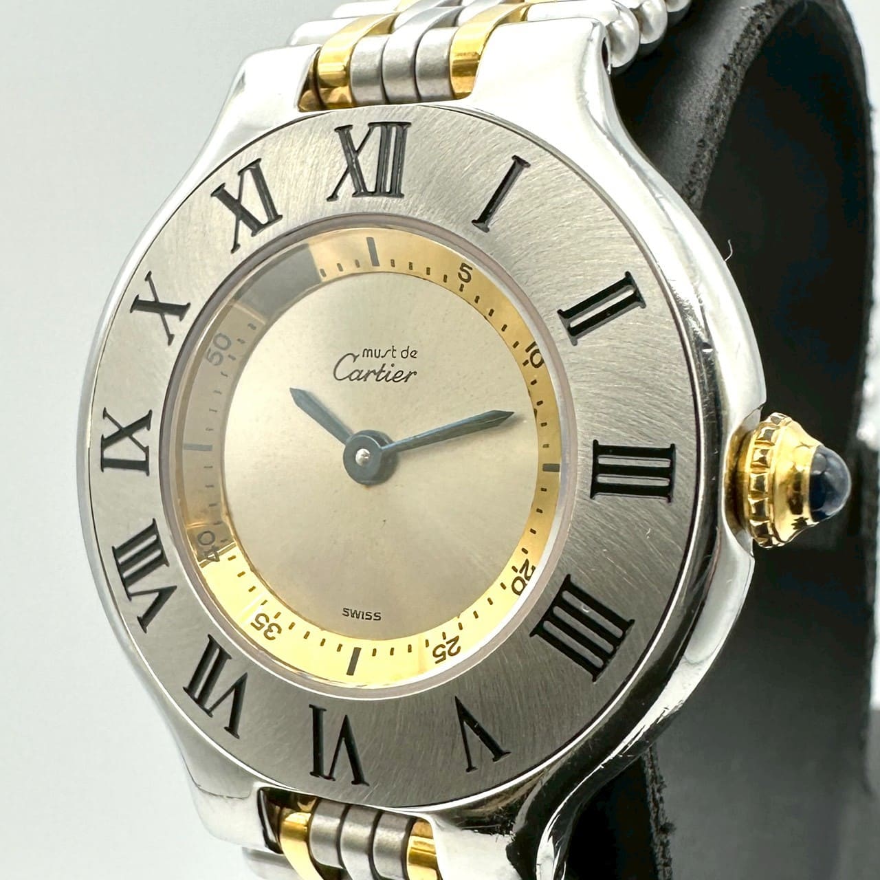 Cartier カルティエ 船檣21 SM W10073F4 ウオッチ 石英 SS しろがね色 レディース ヴィンテージ【中古】