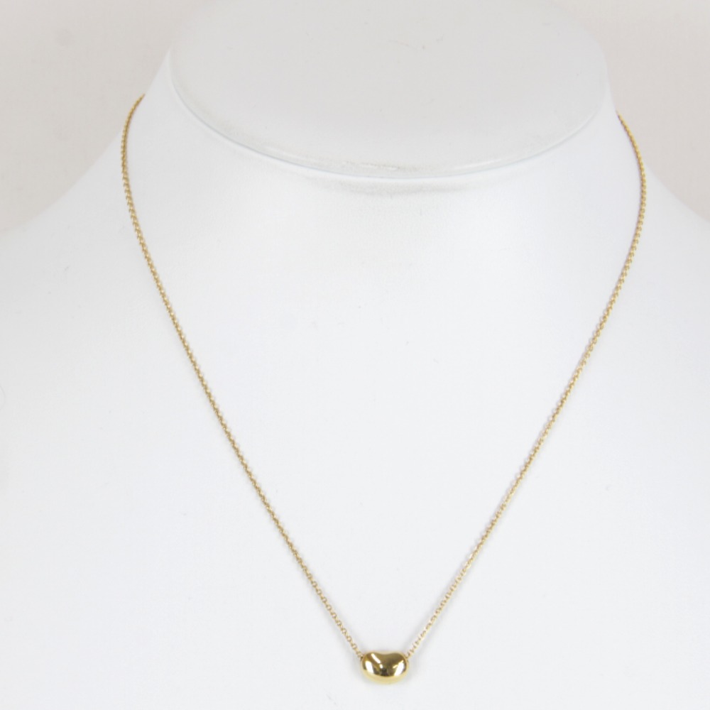 美品『USED』 K18 TIFFANY&Co. Au750 エルサ・ペレッティ ビーン ネックレス 3.6g【中古】