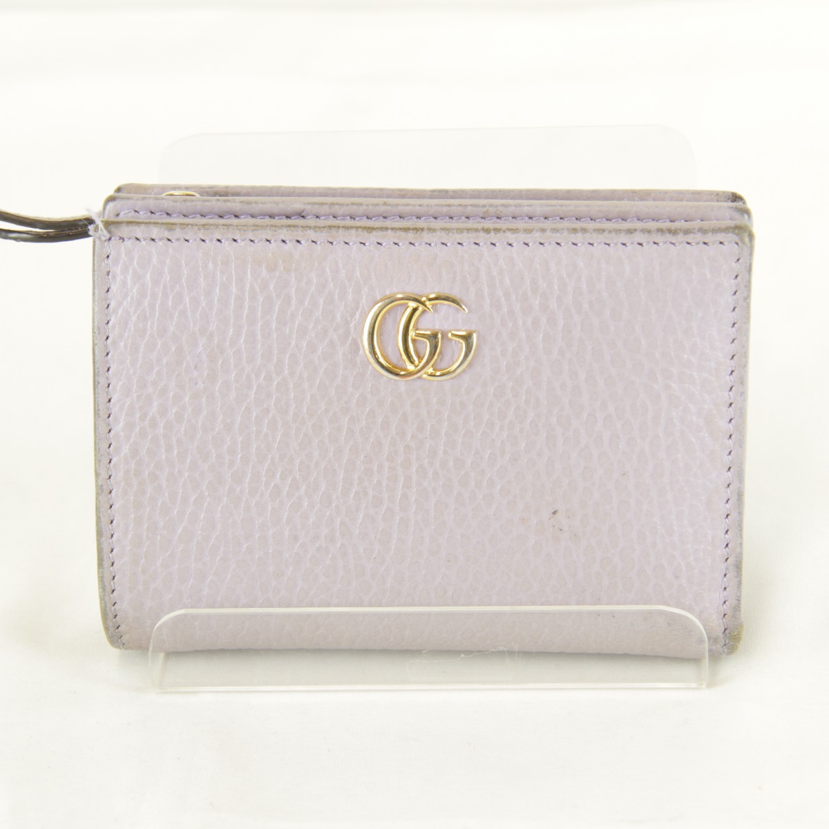 【お買い物マラソン限定5%OFF】クーポン対象 『USED』 GUCCI グッチ 772738・0416 二つ折り財布 レザー パープル レディース【中古】 セール|Brand Shop Ring