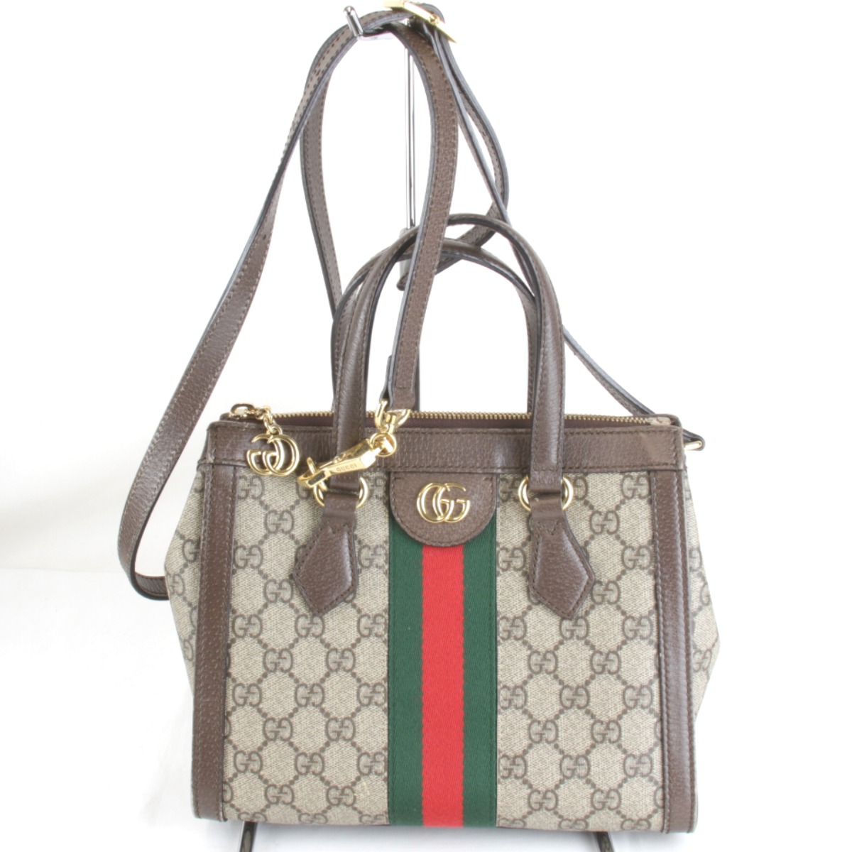 良品『USED』 GUCCI グッチ  オフィディア 2WAY御徒面子 547551 520981 ショルダーバッグ GGスプリームキャンバス ベージュ レディース【中古】