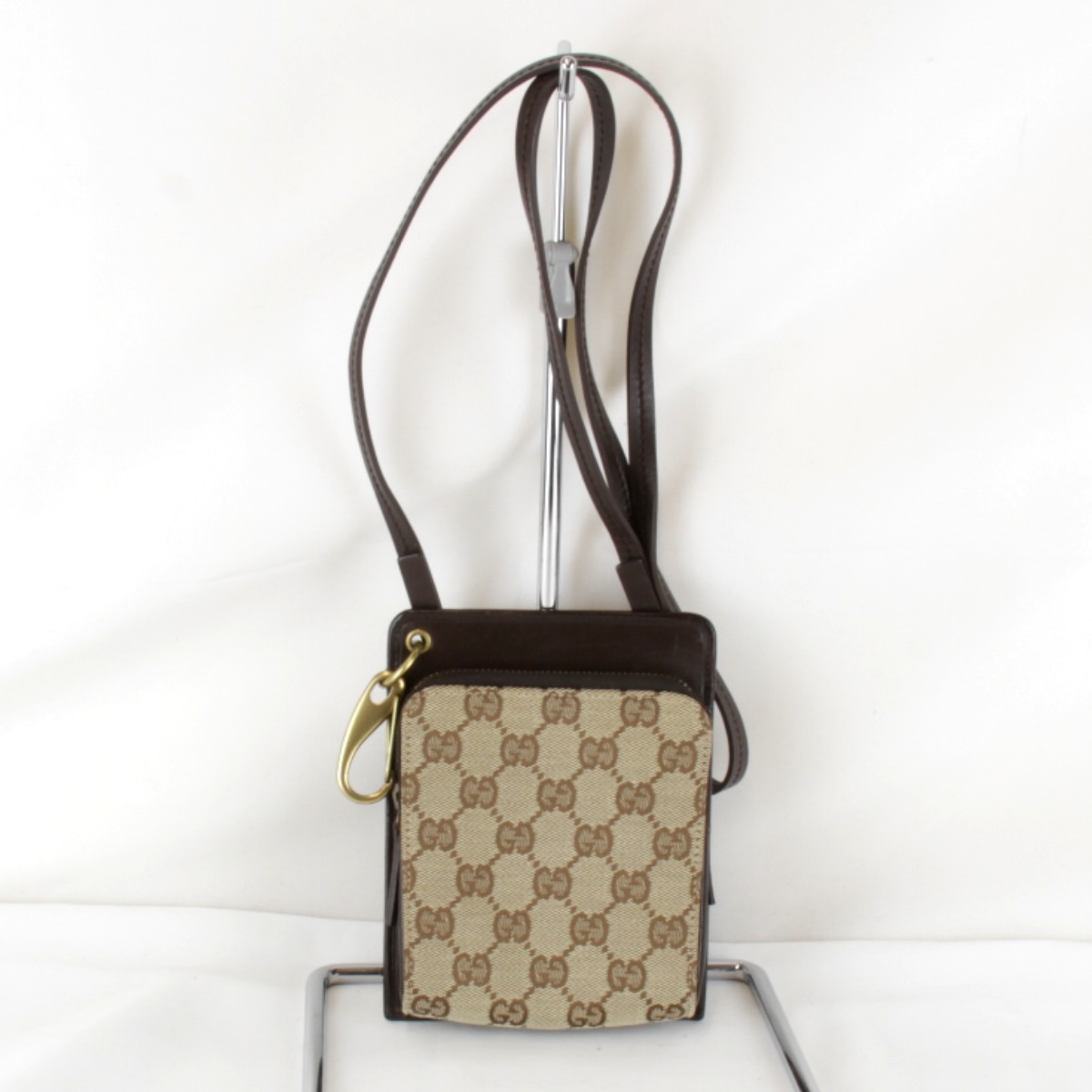 『USED』 GUCCI グッチ  ミニ 106693・0416 ショルダーバッグ GG帆布 赤銅色 レディース【中古】