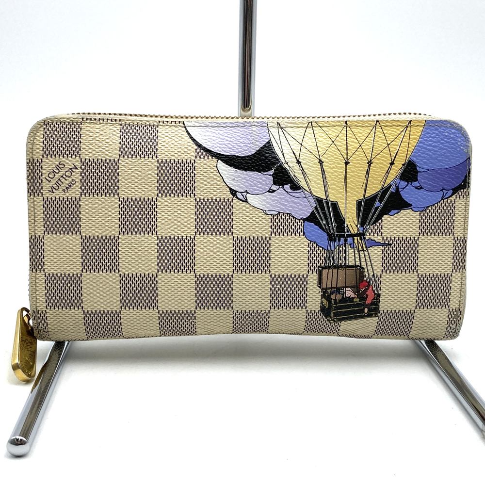 LOUIS VUITTON ルイ・ヴィトン イリュストレ ジッピーウォレット 気球プリント 2011年限定モデル N63006 長財布 ダミエアズールキャンバス ホワイト レディース【中古】｜Brand Shop Ring