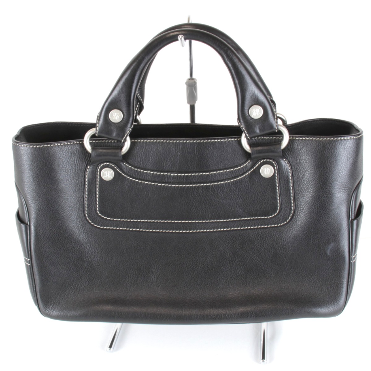 良品『USED』 CELINE セリーヌ  ブギーバッグ ハンドバック なめし革 黒いこと レディース【中古】