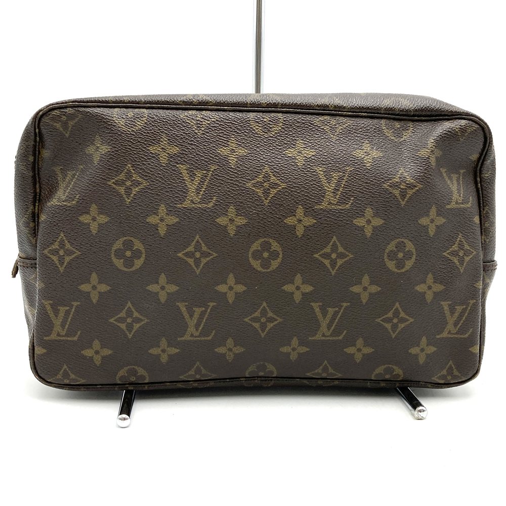 LOUIS VUITTON ルイ・ヴィトン M47522 トゥルーストワレット28 車寄せ クラッチペダル御徒面子 モノグラム 赤銅色 レディース ヴィンテージ【中古】