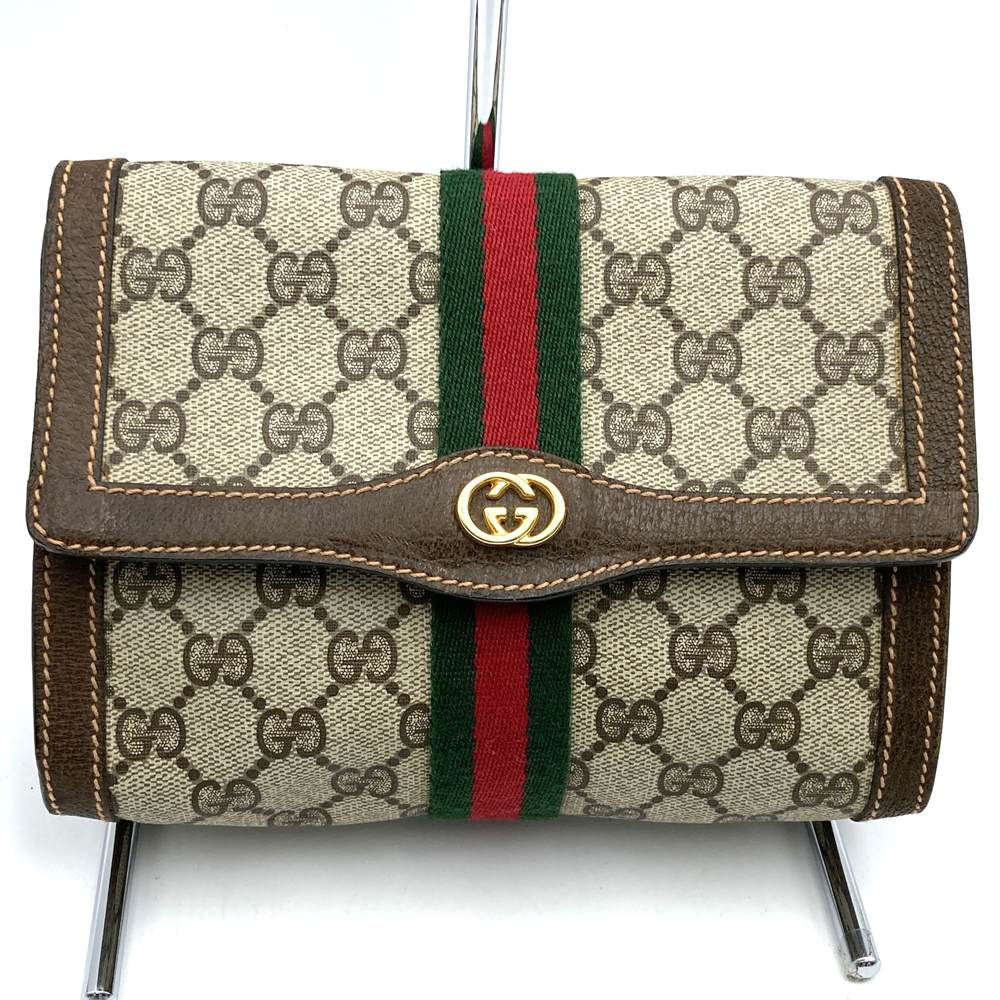 GUCCI グッチ 車寄せ クラッチペダル御徒面子 GGスプリーム シェリー酒 年寄りのグッチ レディース ヴィンテージ【中古】