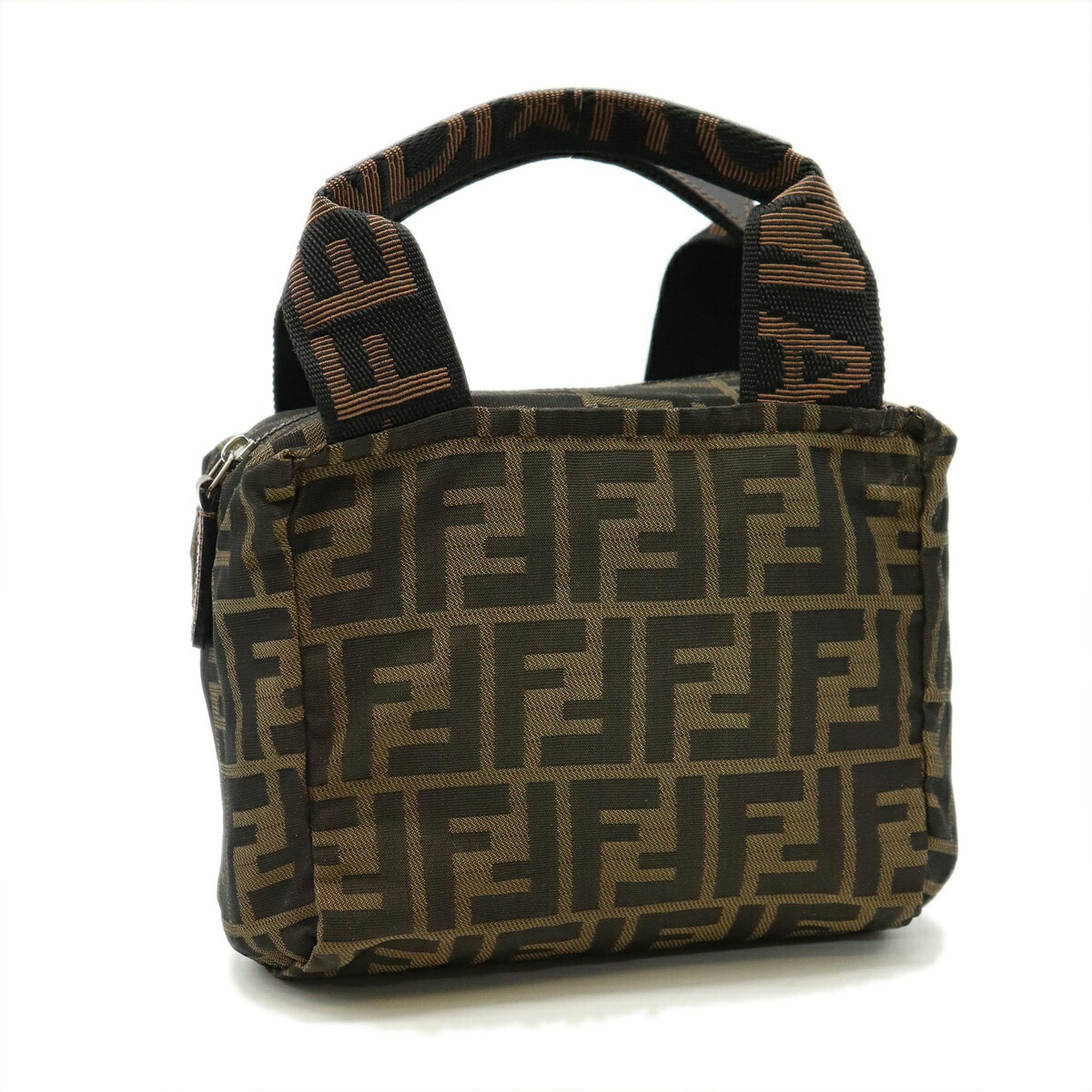FENDI フェンディ ズッカ 226226541099 ハンドバッグ ポーチ 小物入れ ナイロン カーキ レディース【中古】｜Brand Shop Ring 22,052円