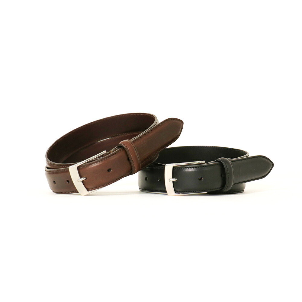BELT MANIA ベルトマニア 28mm ホーウィン社 カーフベルト【ブラウン・ブラック】