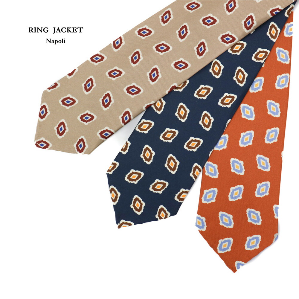 【楽天市場】RING JACKET Napoli リングヂャケットナポリ シルクプリントタイ RING JACKET ORIGINAL