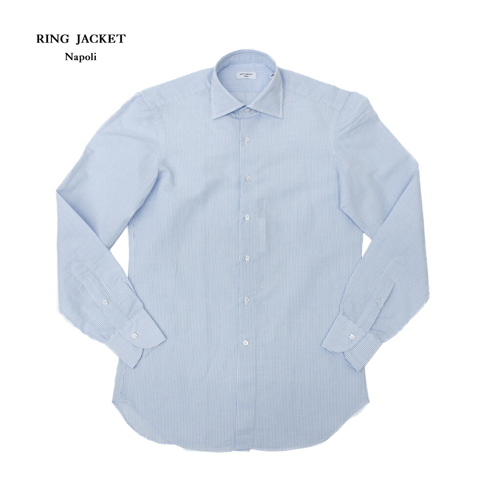 RING JACKET Napoli リングヂャケットナポリ ハンド12工程 コットン×リネン ワイドカラーシャツ