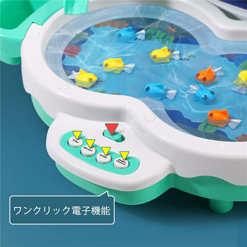 2in1魚釣りゲーム 磁気釣り 釣りおもちゃ 電動回転 フィッシング 水遊び 室内遊び 室内ゲーム 競争ゲーム 音楽 お風呂 流れる水 室内遊び 卓上ゲーム 子供用 知育おもちゃ 男の子 女の子 誕生日 クリスマス プレゼント 男女通用 ハロウィン 新年 ギフト