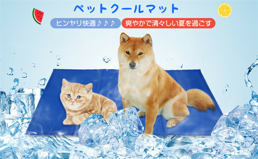 楽天市場 ペット クールマット ひんやり 90 50cm 犬 猫 涼感冷感マット ひえひえ冷やし マット シート ワンチャン 猫ちゃん 夏 熱中症 暑さ対策 冷えマット 犬クーラー病予防 噛み癖に対応 ひんやりグッズ クールジェルマット Xl 1年間保証付き Vooph