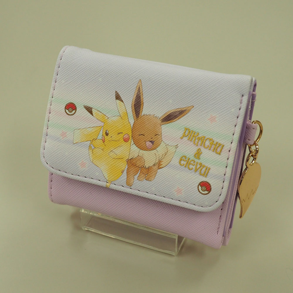 楽天市場 Wpkf 3250 ピカチュウ イーブイ ３つ折り財布 ポケットモンスター チャオ バンビーニ