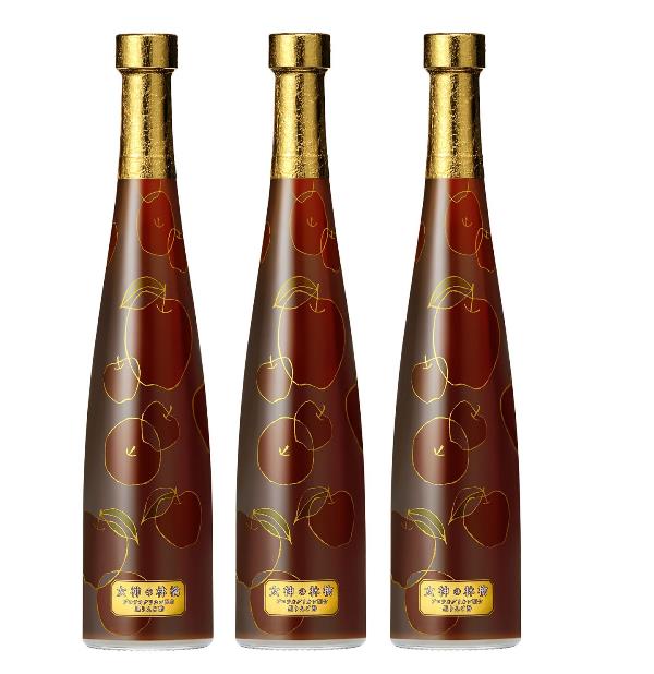 プロテオグリカン配合黒りんご酢「女神の林檎」500ml(3本セット)