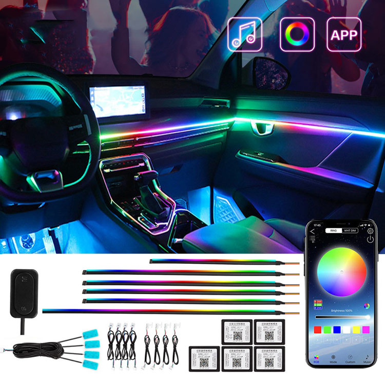 テープライト 車 フットライト 車載Led装飾ランプ 12V 5W フルカラー 音に反応 足元灯 LEDテープ 足下照明 フットランプ コントローラーアプリ制御 リモコン付き 車内イルミネーション 足元ライト 雰囲気ライト 補助照明 マルチカラー 音楽御製 スマホアプリコントロール 7,326円