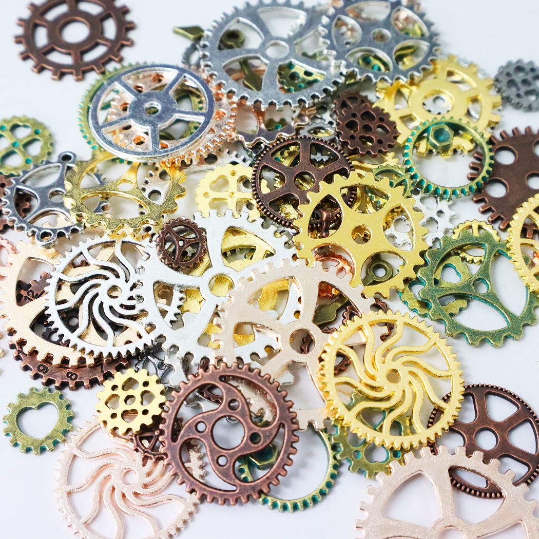 楽天市場】歯車チャーム 5色 材料 手芸 ハンドメイド アソート