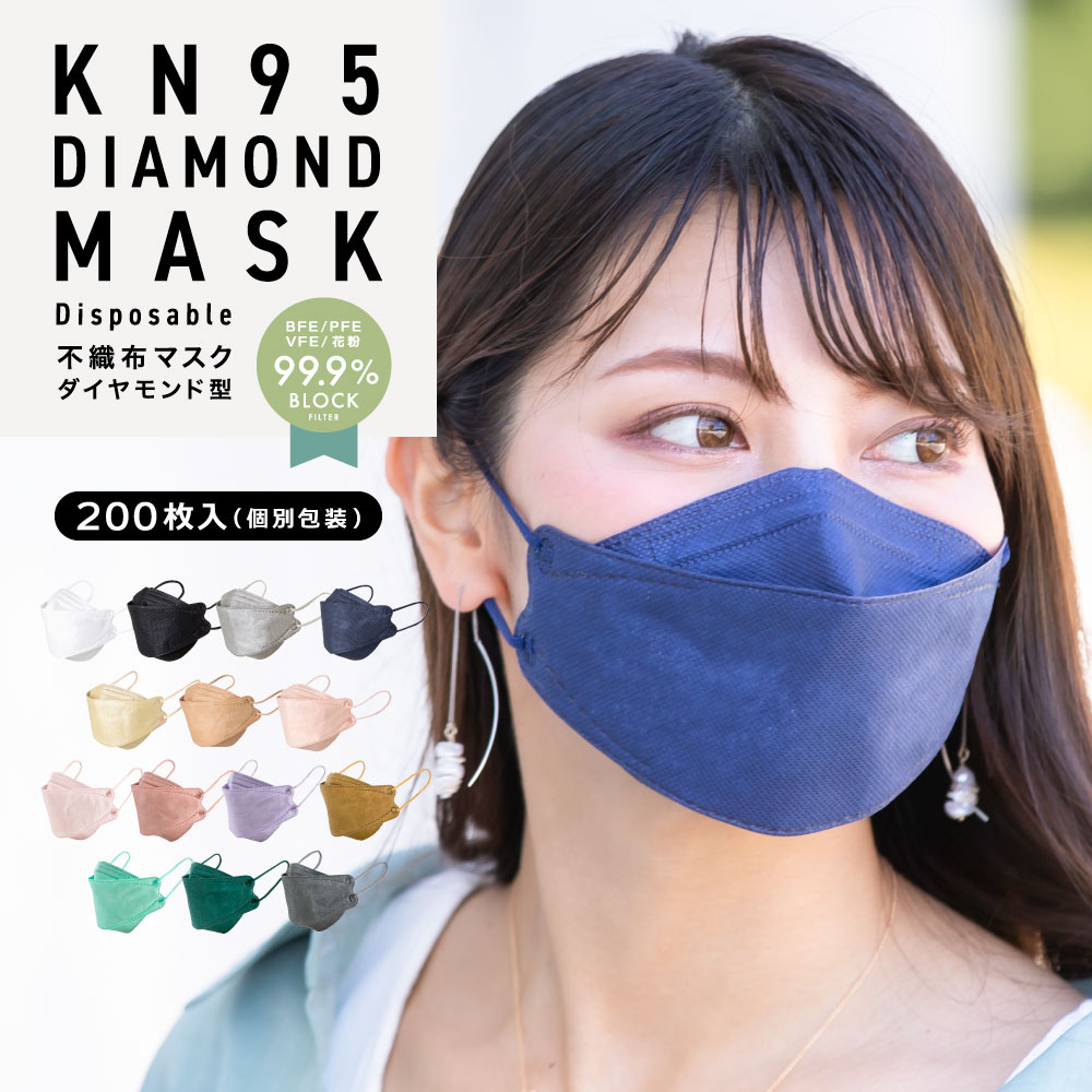 最上の品質な 不織布 立体 マスク ダイヤモンドマスク 血色マスク 立体マスク 柳葉型 魚型 くちばし型 4層構造 3D KF94 と同型 不織布マスク  大きめマスク こども 男性マスク levolk.es