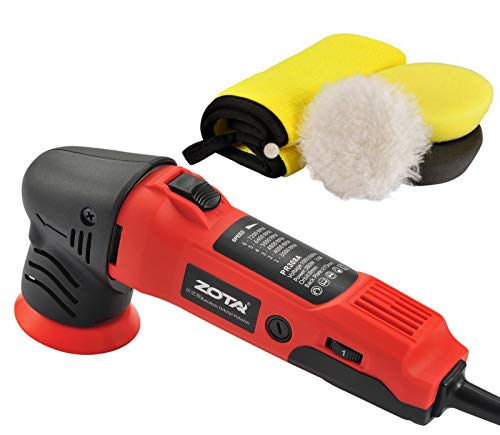 ZOTAポリッシャー75粍小型 ランダムオービタル式100V六段変速 3000-7200RPM 恒定回転させる速力度 御勤め用 身寄り用 乗用車用 車磨き
