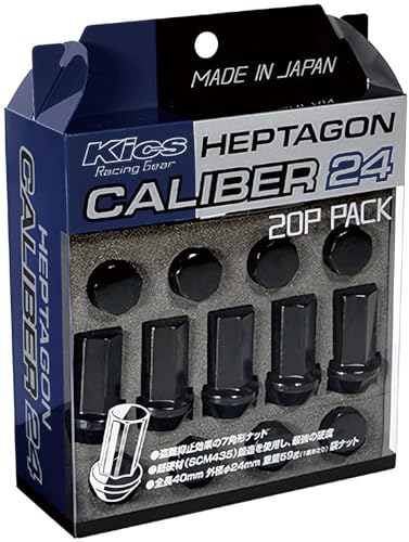協永産業 HEPTAGON CALIBER 24 M12×P1.25 個数:20P ブラック HPC03K|凛々堂 店