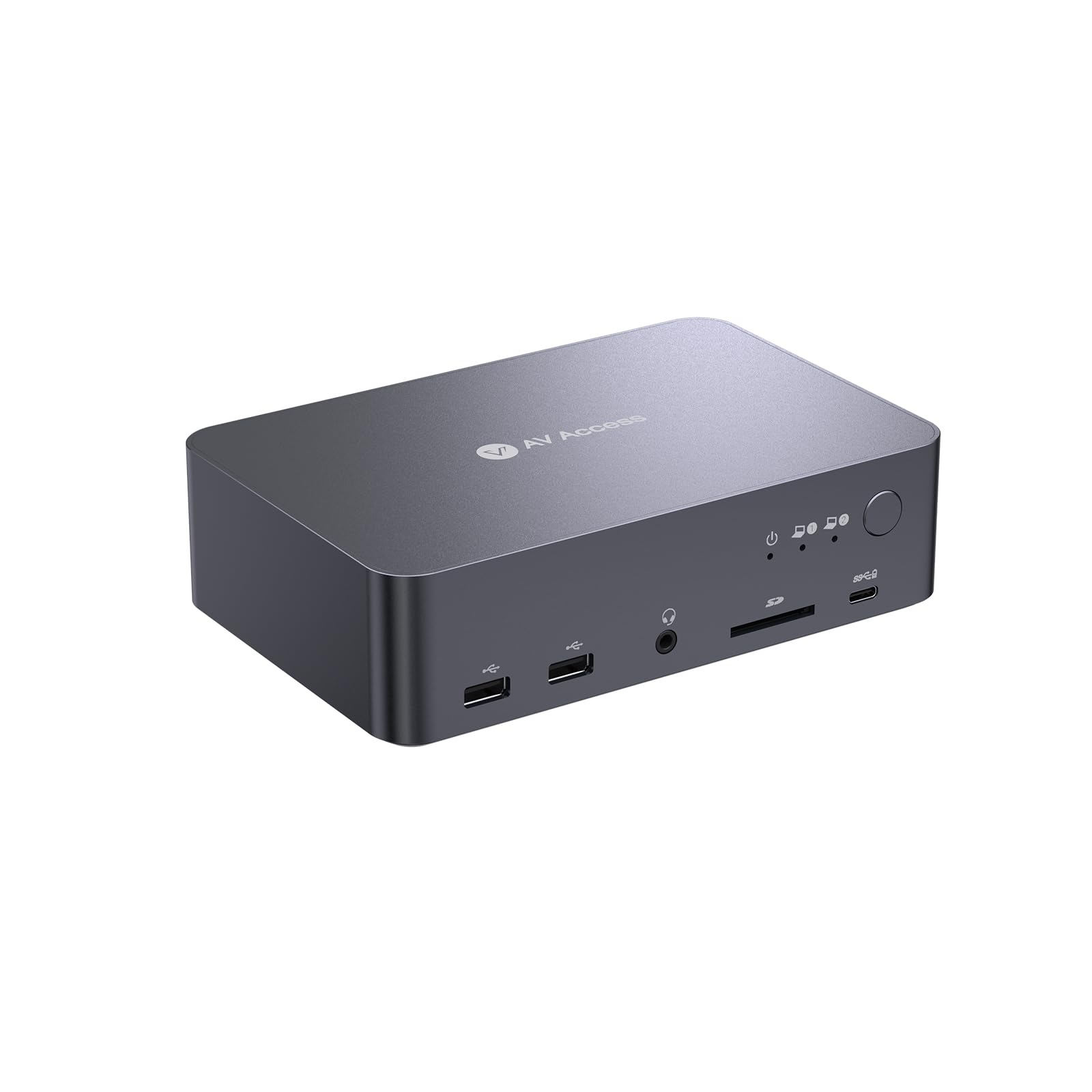 iDock C20 USB-C KVM 取り替えっこ 縛ステイション | 2 台のさあ美いの一番用、4K デュアル管する相応う、各 パソコン 60