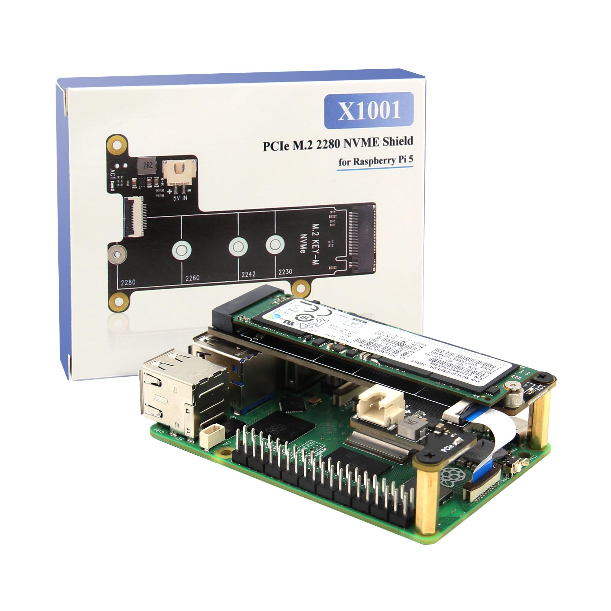 楽天市場】Geekworm X1001 V1.1 PCIe NVMe M.2 SSD 2280拡張ボード