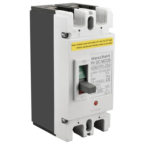 Heschen DC働きかけるケースサーキットブレーカー MCCB HSM1PV-250 極2本 DC550V 200A 太陽光線発生立ちはだかる器 太陽光線発生