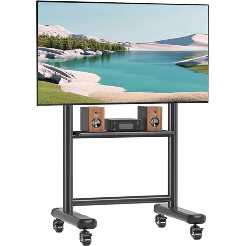 Rfiver テレビスタンドキャスター付き 大型テレビスタンドハイタイプ テレビ台 50~86インチ対応 耐荷重68 kg 移動式キャスター付き|凛々堂 店