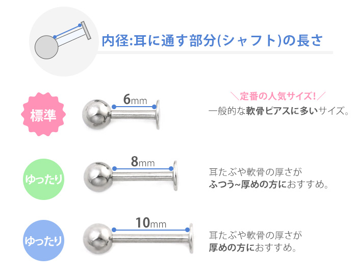 楽天市場 楽天soy５年連続受賞 ボディピアス キャッチ 18g 16g 14g チャーム ラブレット 軟骨ピアス つけっぱなし トラガス クリア オーロラ ピンク レッド ブルー サージカルステンレス 金属アレルギー対応 軟骨 ピアス ヘリックス ファーストピアス 片耳用 ボディ